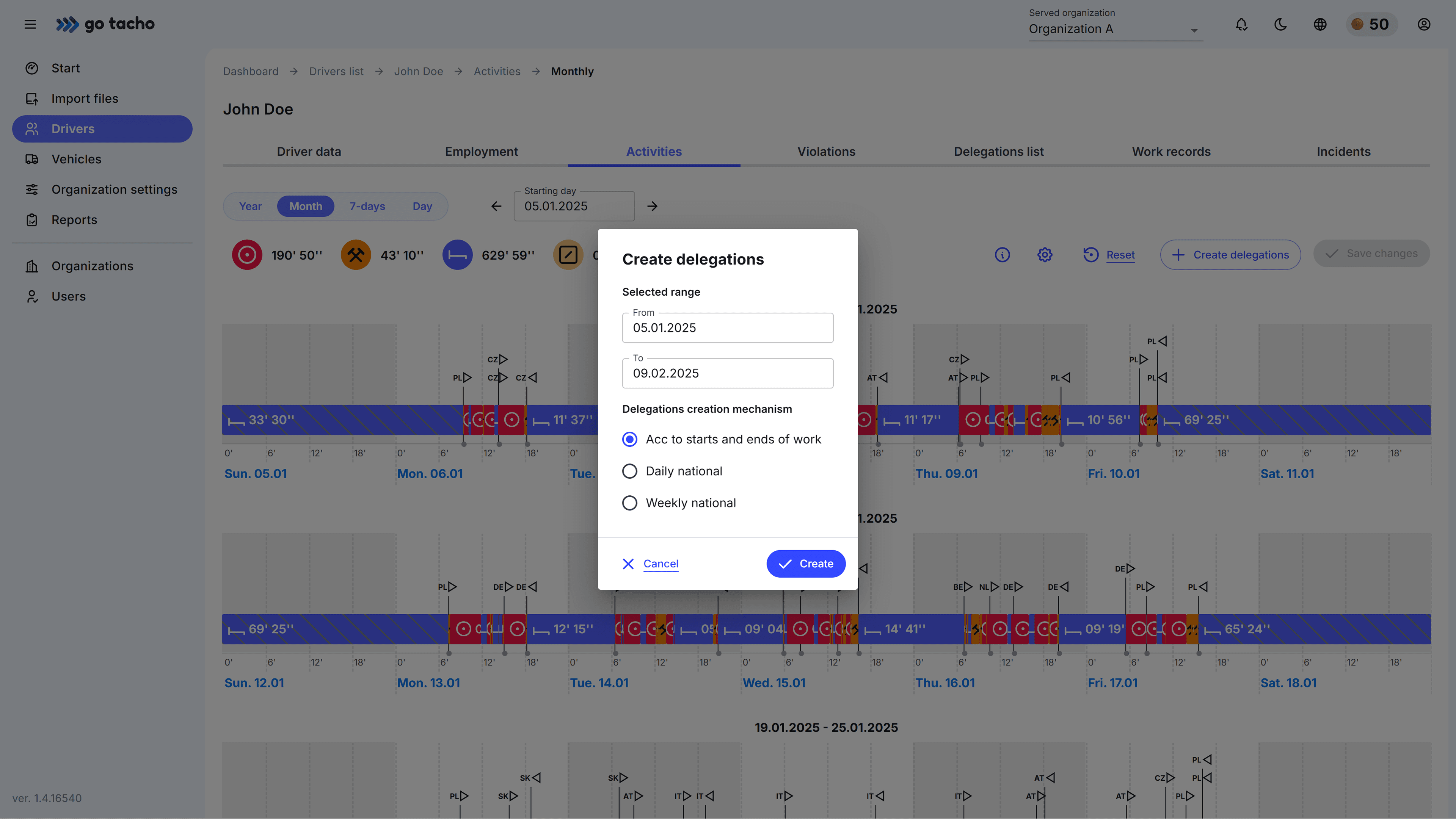 DelegationsScreenshot