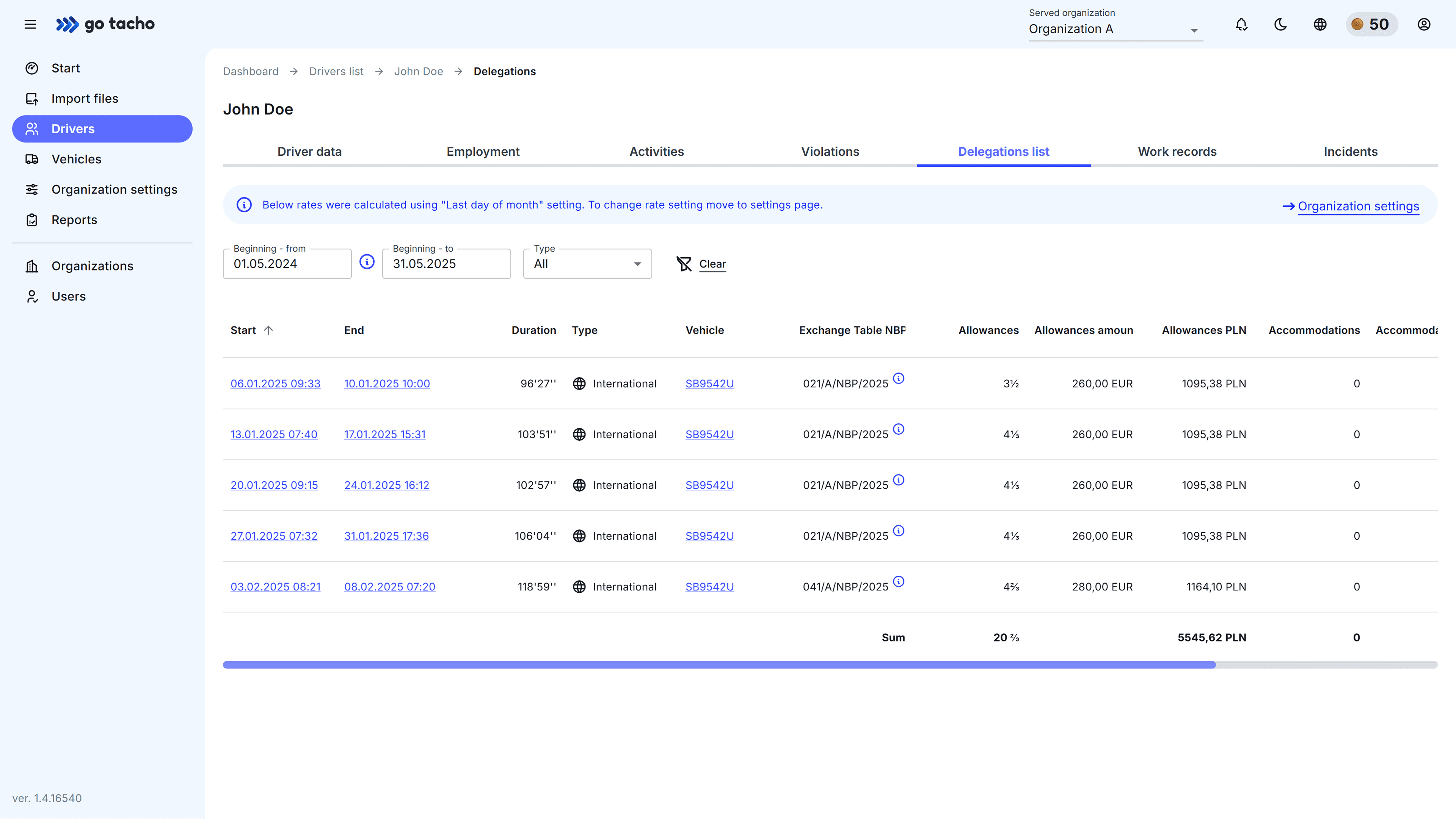 DelegationsScreenshot