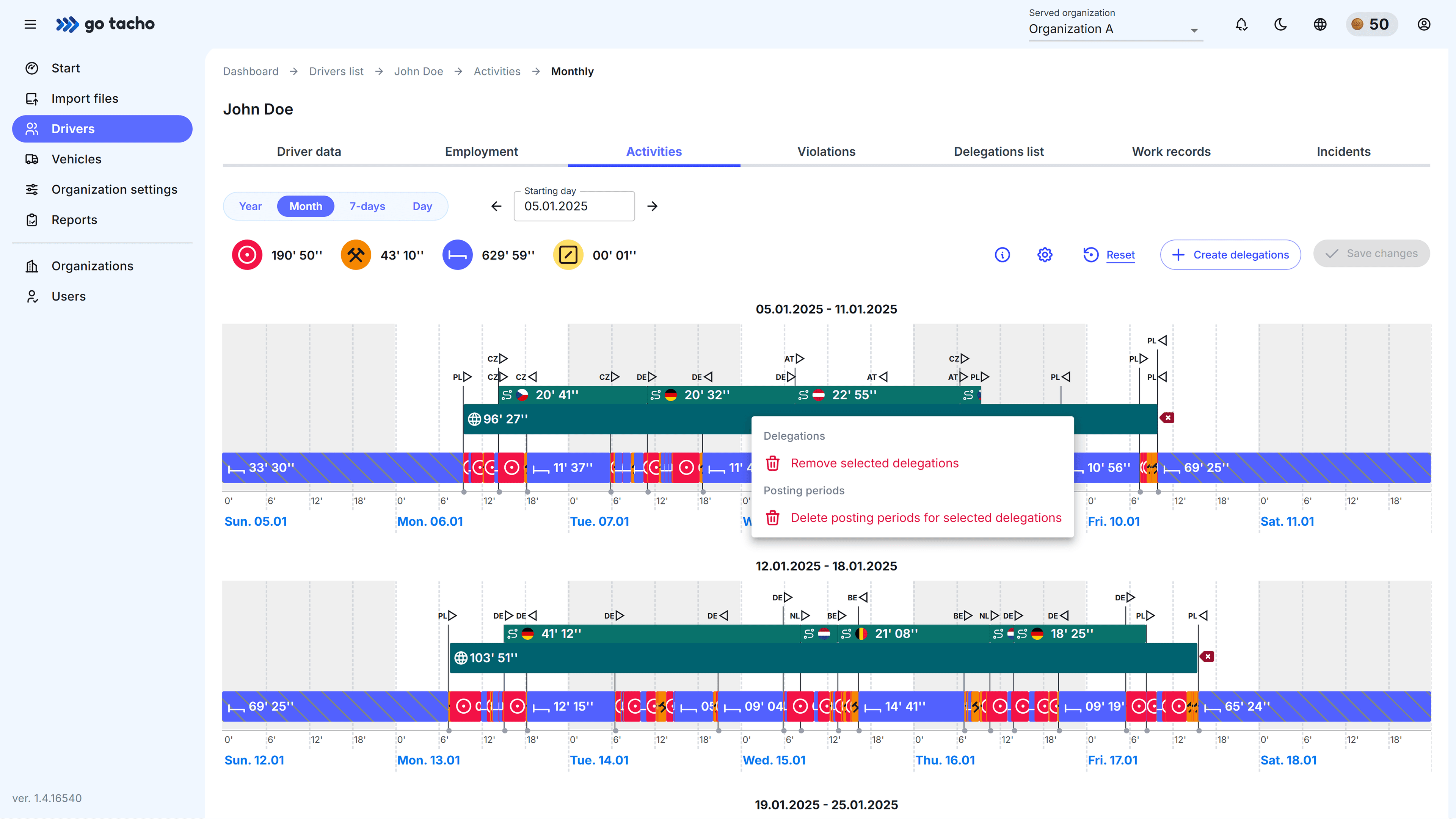 DelegationsScreenshot