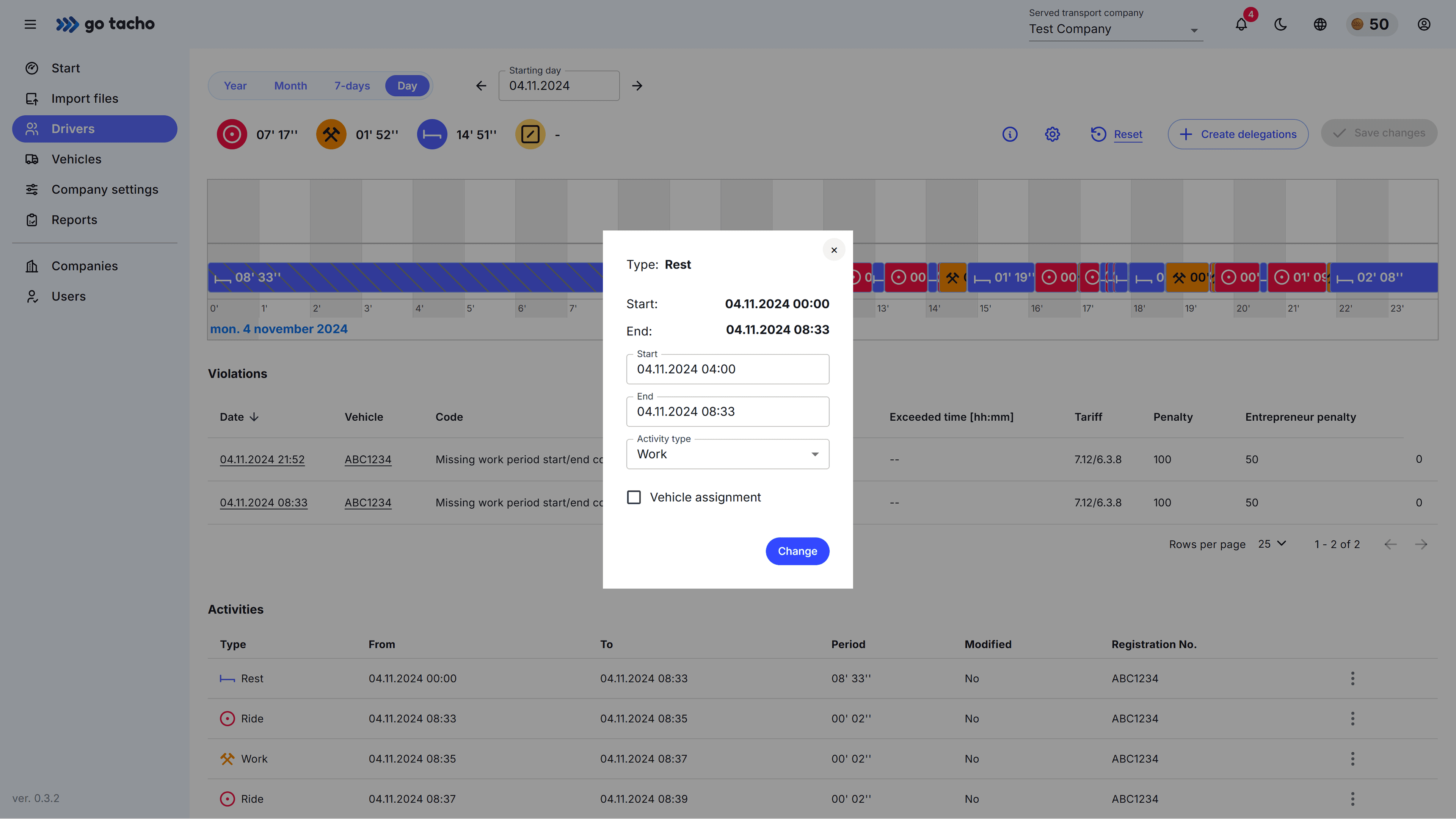 ActivitiesScreenshot