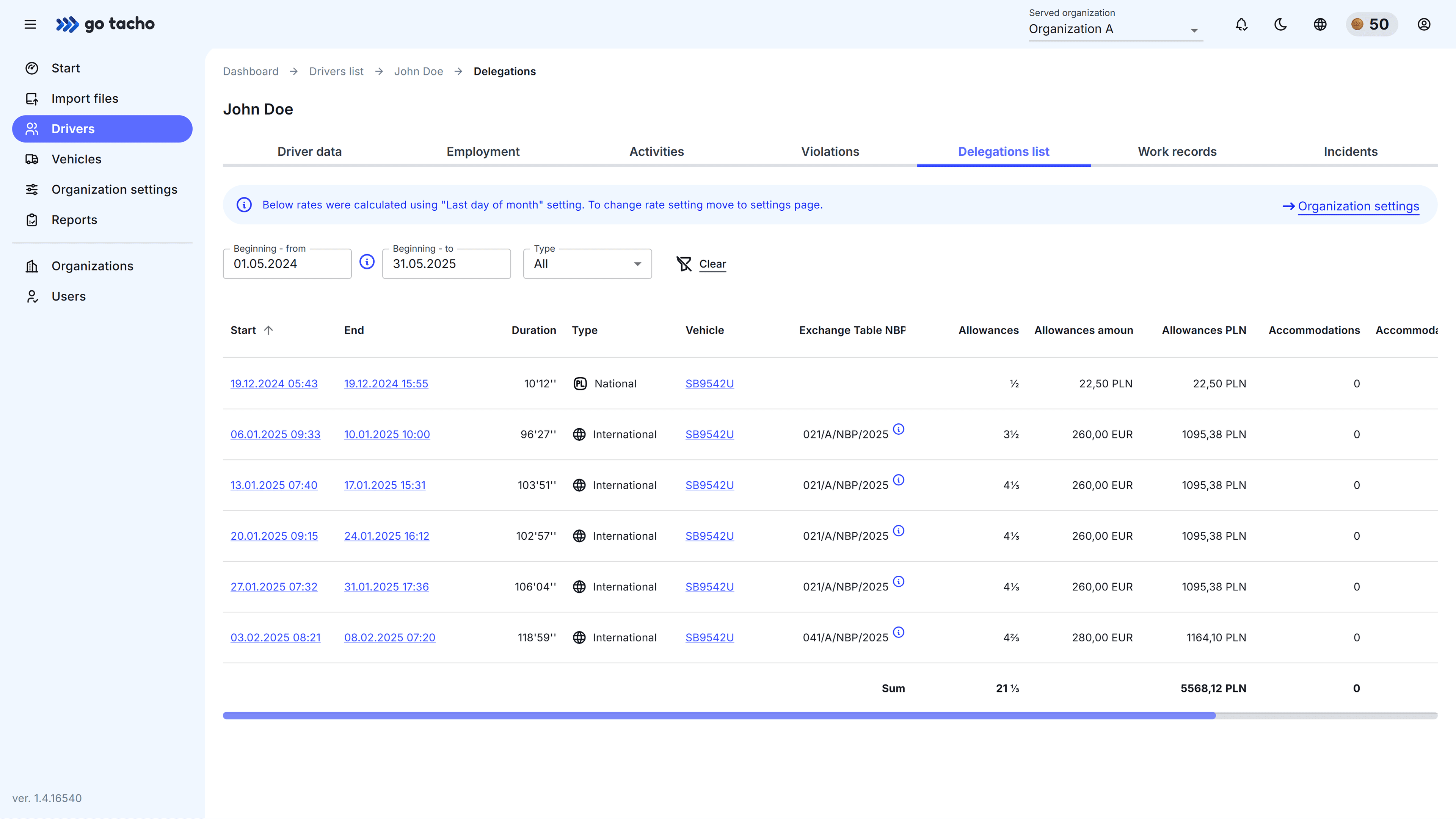 DelegationsScreenshot