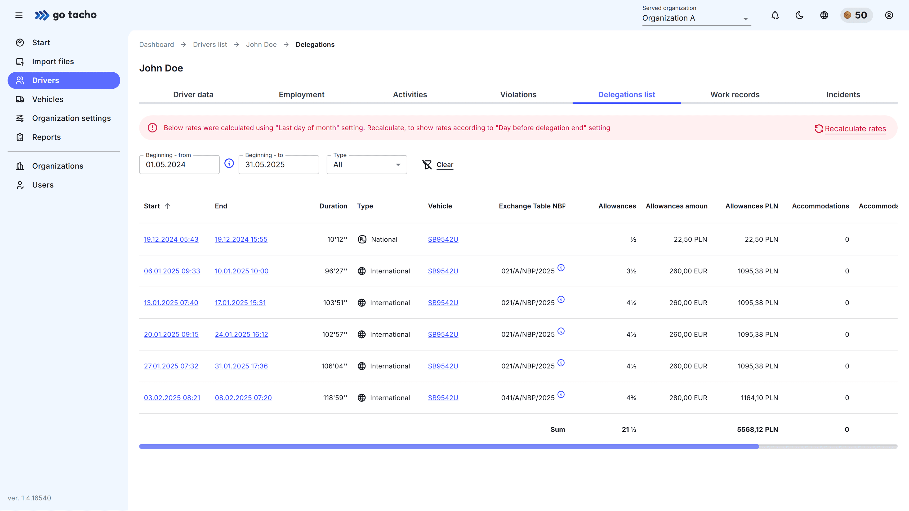 DelegationsScreenshot