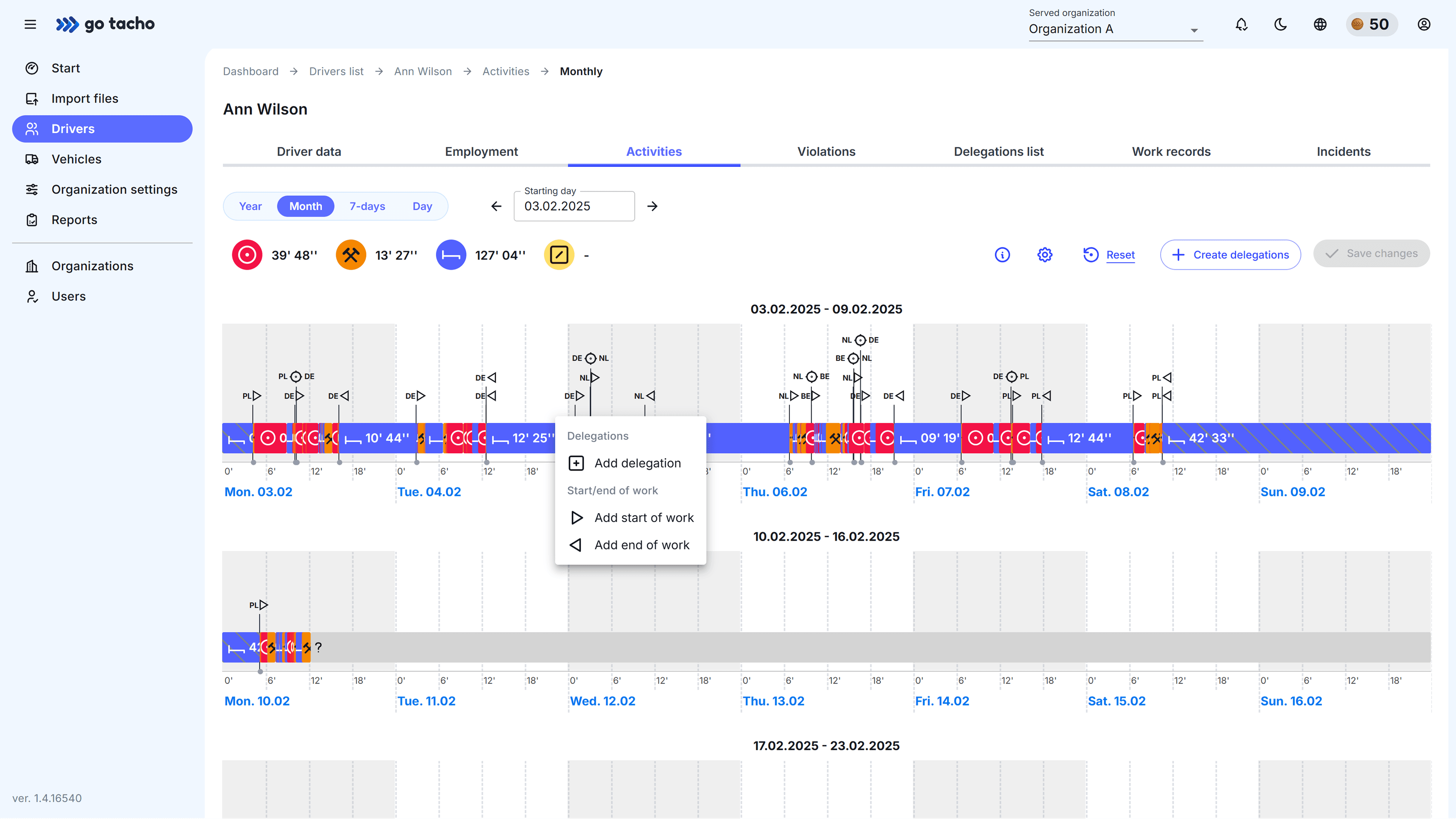 DelegationsScreenshot