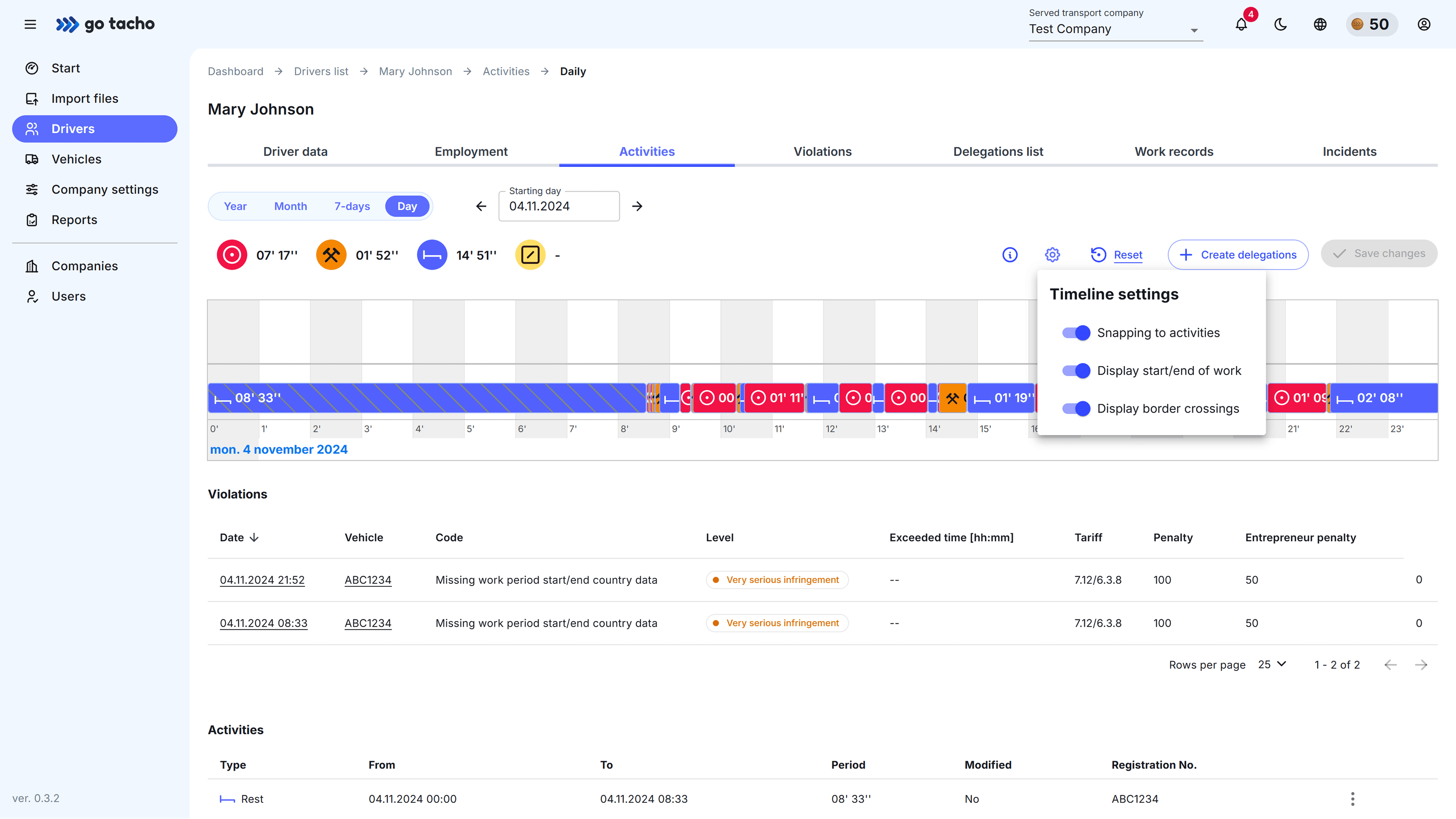 ActivitiesScreenshot